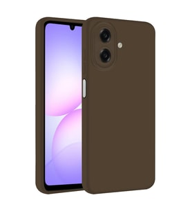 Samsung Galaxy A07 Kılıf Biye Yumuşak Silikon Case (KAHVE)