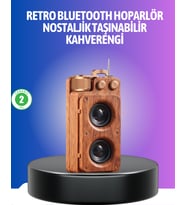 Tasarımlı Bluetooth Hoparlör Uzun Pil Ömürlü Fm Destekli