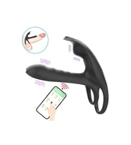 ALEX Telefon Kontrollü Klitoris ve G Spot Uyarıcı Testis ve Penis Halkası