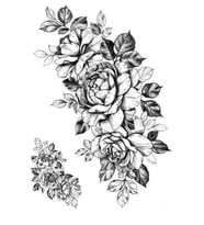 Caş Dekorasyon Gül Figürlü Geçici Dövme Tattoo
