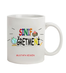Kişiye Özel Sınıf Öğretmeni Temalı Kupa Bardak