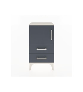 Arges Komodin 2 Raflı 2 Çekmeceli Tek Kapaklı 44x30x80 Aytaşı-Antrasit