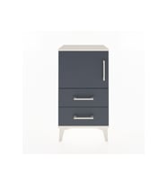 Arges Komodin 2 Raflı 2 Çekmeceli Tek Kapaklı 44x30x80 Aytaşı-Antrasit