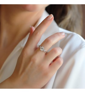 Sky Diamond Oval 1.25ct Gümüş Yüzük
