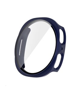 Samsung Galaxy Watch 8 44mm Uyumlu Sert PC Kasa ve Ekran Koruyucu Zore Watch Gard 38 (Lacivert)