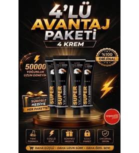 Super Viga 50000 Krem 4'lü Avantaj Paketi Güçlü Formül Gizli Kargo Orijinal