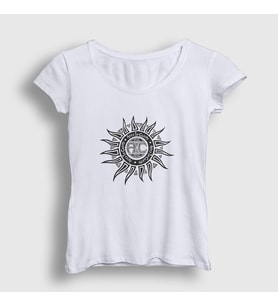 Presmono Kadın Beyaz Sun Alice In Chains T-Shirt 7907tt (Beyaz)