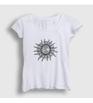 Presmono Kadın Beyaz Sun Alice In Chains T-Shirt 7907tt (Beyaz)