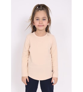 Toontoy Kız Çocuk Baskılı Tişört (Bej)