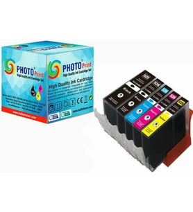 PhotoPrint® Pixma MG5150 Kartuş Set 5 Renk Takım Muadil Yüksek Kapasite 525XL-526XL 500 Sayfa (Çok Renkli)
