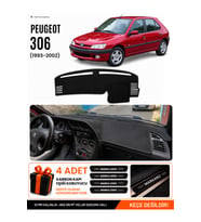 PEUGEOT 306 (1993-2002) Uyumlu Torpido Örtüsü Torpido Kılıfı - Siyah