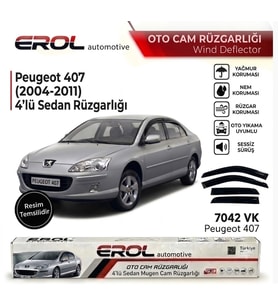 PEUGEOT 407 (2004-2011) 4'LÜ SEDAN MUGEN CAM RÜZGARLIĞI