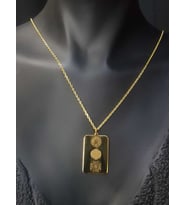 Vog Kubera Yantra V Sri Yantra Koruyucu Güçleri Birleştiren Sayılar Sarı Renk925 Ayar Gümüş Kolye