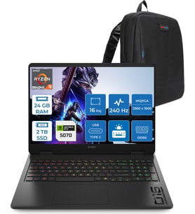 Hp Omen 16-AP0014NT Amd Ryzen 9 8940HX 24GB Ddr5 2tb SSD RTX5070 8gb Gddr7 16 Inç Wqxga (2560 x 1600) 240Hz 500NITS IPS Freedos Taşınabilir Bilgisayar C12CJEAF09 + Zetta Çanta