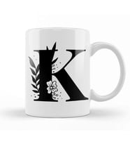K Harfi Kupa Bardak Porselen