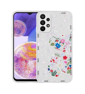 Galaxy A33 5G Kılıf Desenli Sert Silikon Zore Mumila Kılıf White Bear
