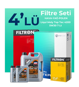 Filtron Mercedes C200 Dizel Filtre Bakım Seti Liqui Moly Motor Yağlı (2014-2018) 4 Lü