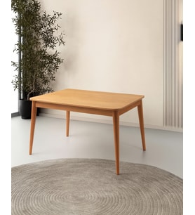 Fidan Ortadan Açılır Büyüyen Yemek Masası Natural 80x130cm SADECE MASA FİYATIDIR