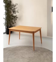 Fidan Ortadan Açılır Büyüyen Yemek Masası Natural 80x130cm SADECE MASA FİYATIDIR
