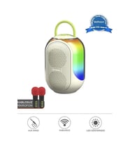 Bluetooth Hoparlör Çift Mikrofonlu Kablosuz Parti Speaker Beyaz