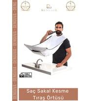 #TıraşÖrtüsü Pratik Vantuzlu Banyo Hijyenik Sakal Şekillendirme Aparatı Sakal Kesme Beyaz Tıraş Örtü