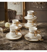 ARTWORKS 12 PARÇA GOLD KURDALELİ PORSELEN KAHVE FİNCAN TAKIMI ( 6 kişilik )