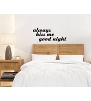 BK Home Always Kiss Me Good Night Duvar Yazısı-1 (Siyah)
