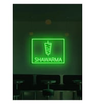 SHAWARMA Yazılı ve Şekilli Neon Tabela
