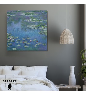 Kare Kanvas Tablo Ünlü Eserler Claude Monet Water Lilies 1906