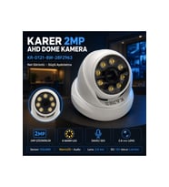 2MP AHD Dome Kamera – 8 Warm LED, Dahili Ses, 2.8 mm Lens