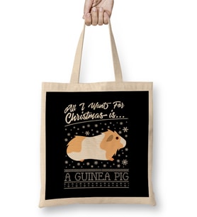 All I Want For Christmas Is A Guinea Pig Knit Pattern Bez Çanta Uzun Saplı