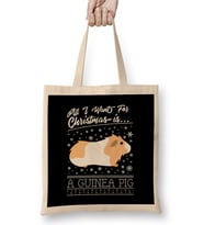 All I Want For Christmas Is A Guinea Pig Knit Pattern Bez Çanta Uzun Saplı