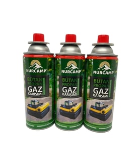 Valfli Gaz Ocak Kartuşu 3'lü Set