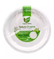 Roll-Up Nature Ekolojik Karton Kağıt Tek Kullanımlık Tabak - 26 Cm. - 25 Adetlik 1 Paket