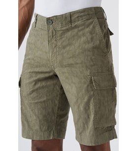 Lacoste Men's Patterned Bermuda Cargo Shorts with Pockets Khaki Erkek Desenli Bermuda Kargo Cepli Şort Haki