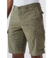 Lacoste Men's Patterned Bermuda Cargo Shorts with Pockets Khaki Erkek Desenli Bermuda Kargo Cepli Şort Haki