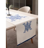 Duck Keten Runner, Azure Blue Premium Serisi, 45x140 (Mavi)