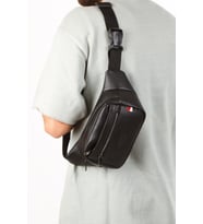 Unisex Çapraz Askılı Siyah Bel Ve Omuz Çantası