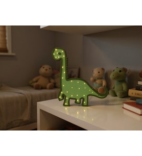 Dinazor figürlü Çocuk odası dekoratif aydınlatma ve gece lambası (El yapımı) LED RENK AMBER (Çimen Yeşil)