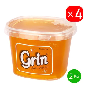 Ekolojik Jel Arap Sabunu, 4 Adet 2 Kg Ayçiçek Yağlı Macun Formunda Sabun (Toplam 8 Kg)