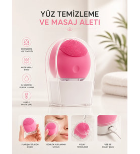 Yüz Temizleme Ve Masaj Aleti Tüm Cilt Tipleri İçin Uygun, Kan Dolaşımını Artıran