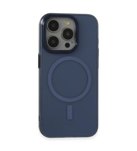 Apple İphone 15 Pro Kılıf Anka Pc Magneticsafe Sert Metal Kapak - Lacivert