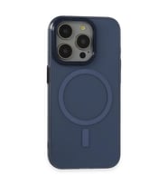 Apple İphone 15 Pro Kılıf Anka Pc Magneticsafe Sert Metal Kapak - Lacivert