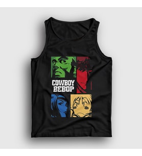 Presmono Unisex Siyah Crew Anime Cowboy Bebop Atlet 489747tt