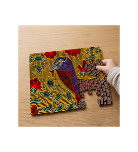 Renkli Sevimli Hindi Tasarımlı 24 Parça Ahşap Çocuk Puzzle MPK1218