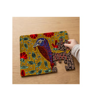 Renkli Sevimli Hindi Tasarımlı 24 Parça Ahşap Çocuk Puzzle MPK1218