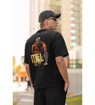 Felipe Melo Özel Tasarım Galatasaray Oversize T-shirt (Siyah)