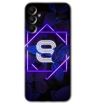 Galaxy A05s Kılıf HD Desen Baskılı Kılıf - Dark Neon Yaprak S Harfi