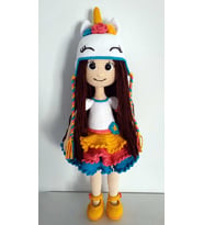 Unicorn Bebek Amigurumi Organik Oyuncak