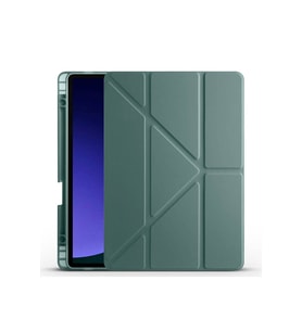 Samsung Galaxy Tab S9 FE Uyumlu Kılıf Zore Tri Folding Kalem Bölmeli Standlı Kılıf
